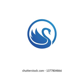 Swan logo Template vector illustration design