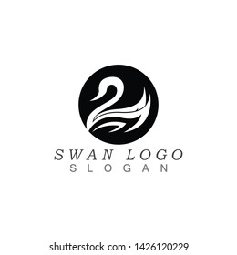 Swan logo Template vector illustration design
