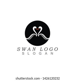 Swan logo Template vector illustration design