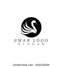 Swan logo Template vector illustration design