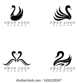 Swan logo Template vector illustration design