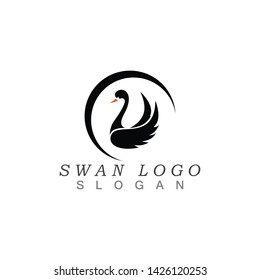 Swan logo Template vector illustration design