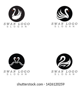 Swan logo Template vector illustration design