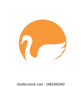 Swan logo Template vector illustration design