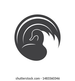 Swan logo Template vector illustration design