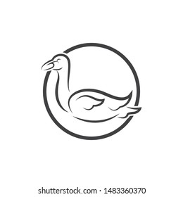 Swan logo Template vector illustration design