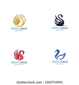 Swan logo Template vector illustration design