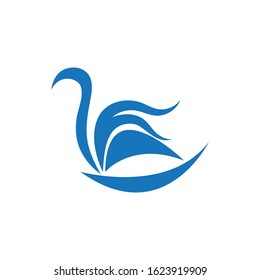 Swan logo Template vector illustration design