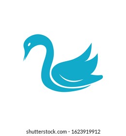 Swan logo Template vector illustration design