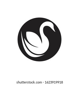 Swan logo Template vector illustration design
