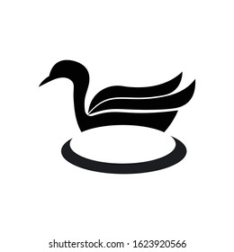 Swan logo Template vector illustration design