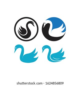 Swan logo Template vector illustration design