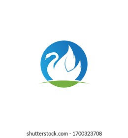 Swan logo Template vector illustration design