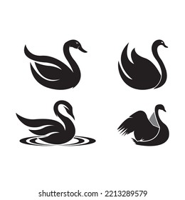Swan-Logo Vorlage Vektorgrafik-Design