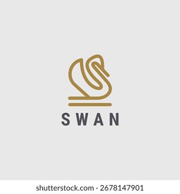 Swan logo template vector illustration design