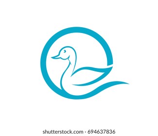 Swan logo Template vector illustration design