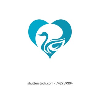 Swan logo Template vector illustration design