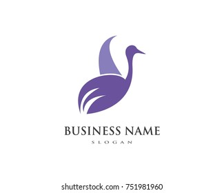 Swan logo Template vector illustration design