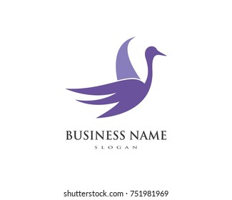 Swan logo Template vector illustration design