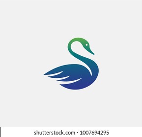 Swan logo vector, 