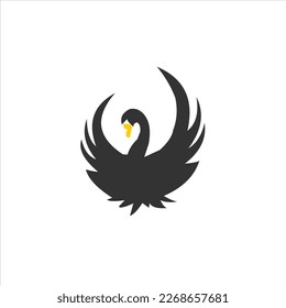 diseño artístico del logotipo vectorial del logotipo de swan, animal.