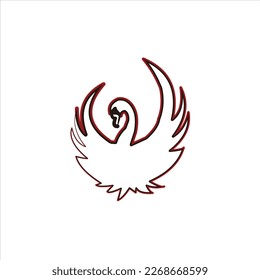 diseño artístico del logotipo vectorial del logotipo de swan, animal.