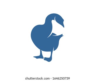 Swan logo vector design template, Silhouette Swan logo, Illustration