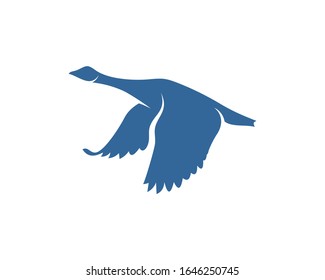Design-Vorlage für die Swan-Vektorillustration, Silhouette Swan-Logo, Illustration