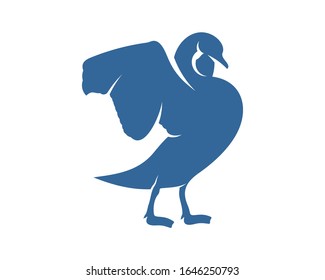 Swan logo vector design template, Silhouette Swan logo, Illustration