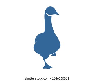 Swan logo vector design template, Silhouette Swan logo, Illustration