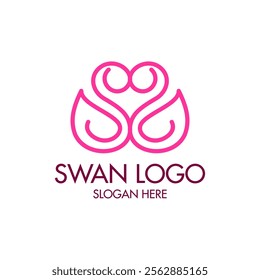 swan logo vector design template