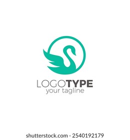 Swan Logo Vector Elegant Design