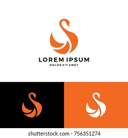 swan logo vector icon download