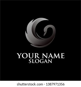 Swan Logo vector Illustration. Good for business logo template. flat style Design
