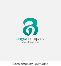 Swan Logo vector Illustration. Good for business logo template. flat style Design