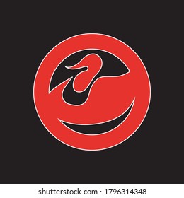 Swan logo with vector style
