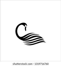 Swan logo vector template - Vector 