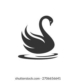 Diseño de Plantilla de Vector de logotipo de cisne