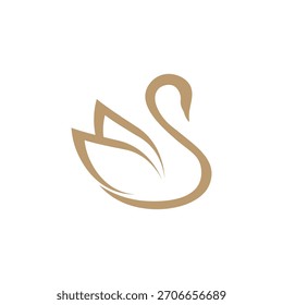 Diseño de Plantilla de Vector de logotipo de cisne