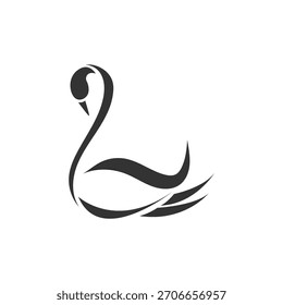 Diseño de Plantilla de Vector de logotipo de cisne