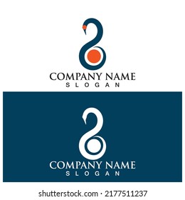 swan logo vector template icon