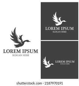 Ilustración de la plantilla del vector del logotipo de Swan