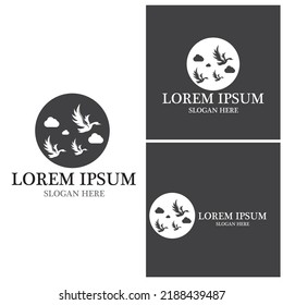 Ilustración de la plantilla del vector del logotipo de Swan