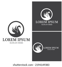 Swan logo vector template illustration