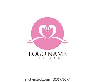 Swan logoand symbols icons vector Template