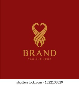 Swan luxury logo facing each other head. Loyalty symbol. luxurious and elegant!