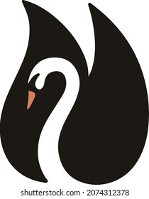 swan modern vector logo design