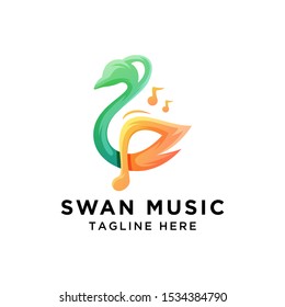 swan music logo swan abstract logo 