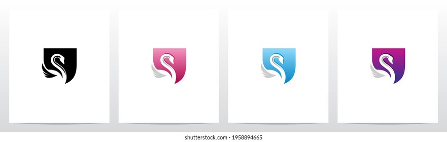 Swan On Letter Logo Design U