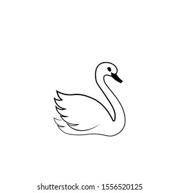Swan Outline Icon Clipart Image Isolated Stock Vector (Royalty Free ...